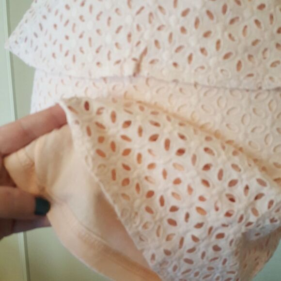 💲6️⃣ Bundled ✔️Open Back Eyelet Peplum DressPink sz XS S  - Picture 7 of 11